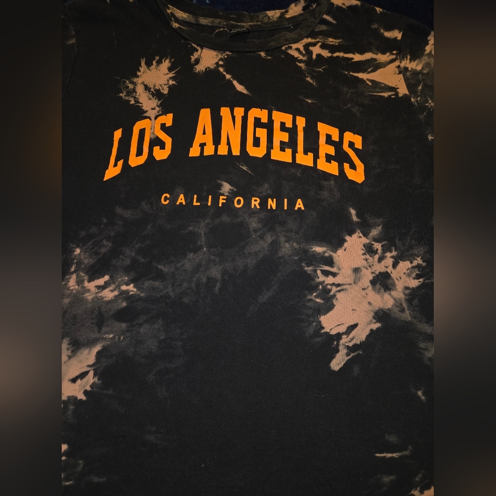 Los Angeles Graphic Women T-Shirt - Black and Tan